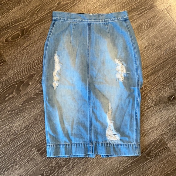 bebe Dresses & Skirts - Bebe Denim Skirt